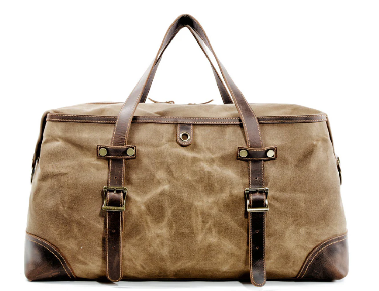 Men's Large Waxed Canvas Travel Bag