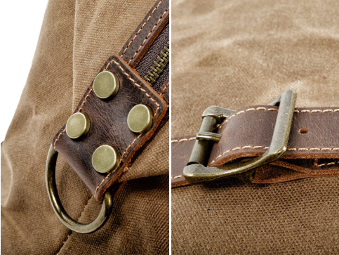 Men's Large Waxed Canvas Travel Bag