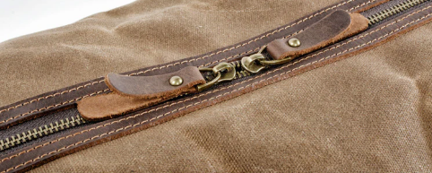 Men's Large Waxed Canvas Travel Bag