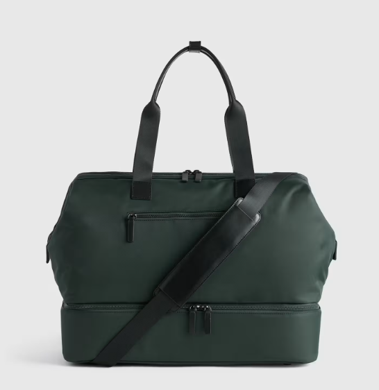 Nylon Dual-Compartment Weekend Travel Bag