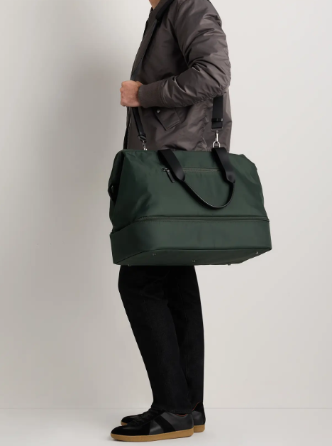 Nylon Dual-Compartment Weekend Travel Bag