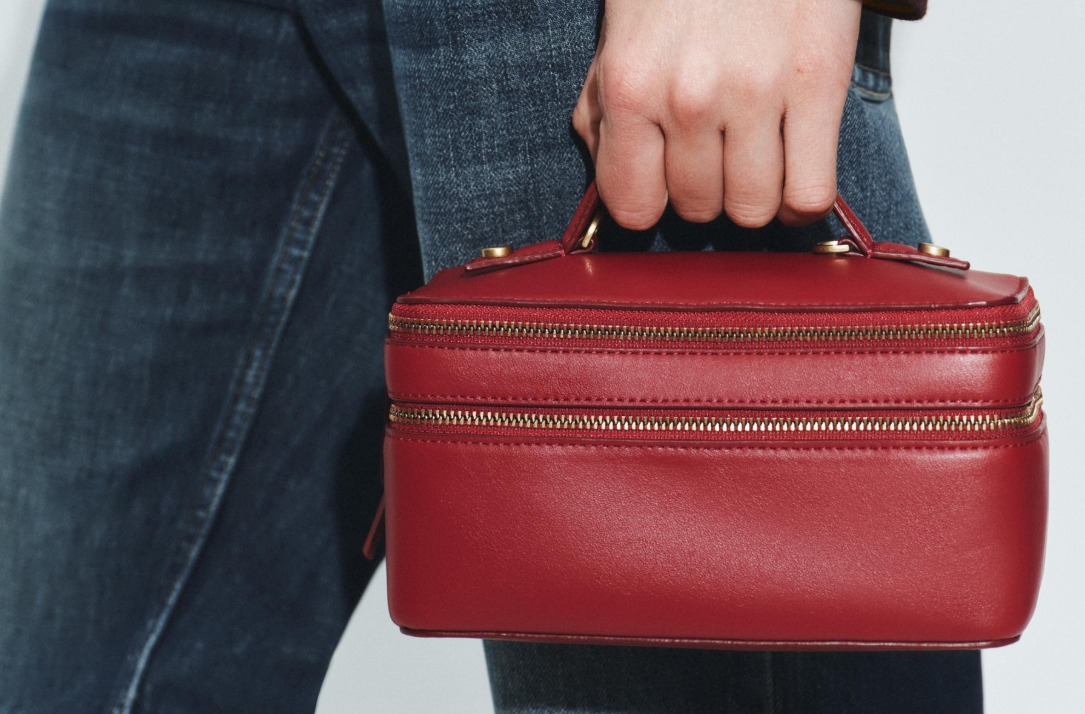 Vintage Red Makeup Bag