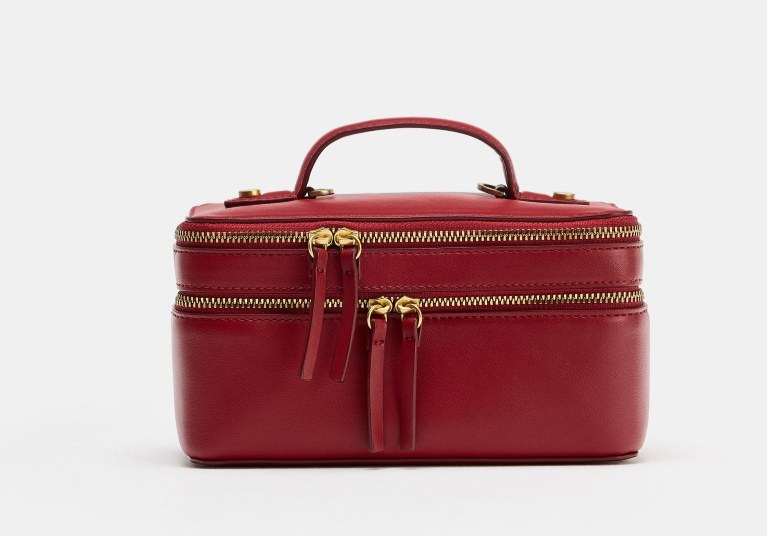 Vintage Red Makeup Bag