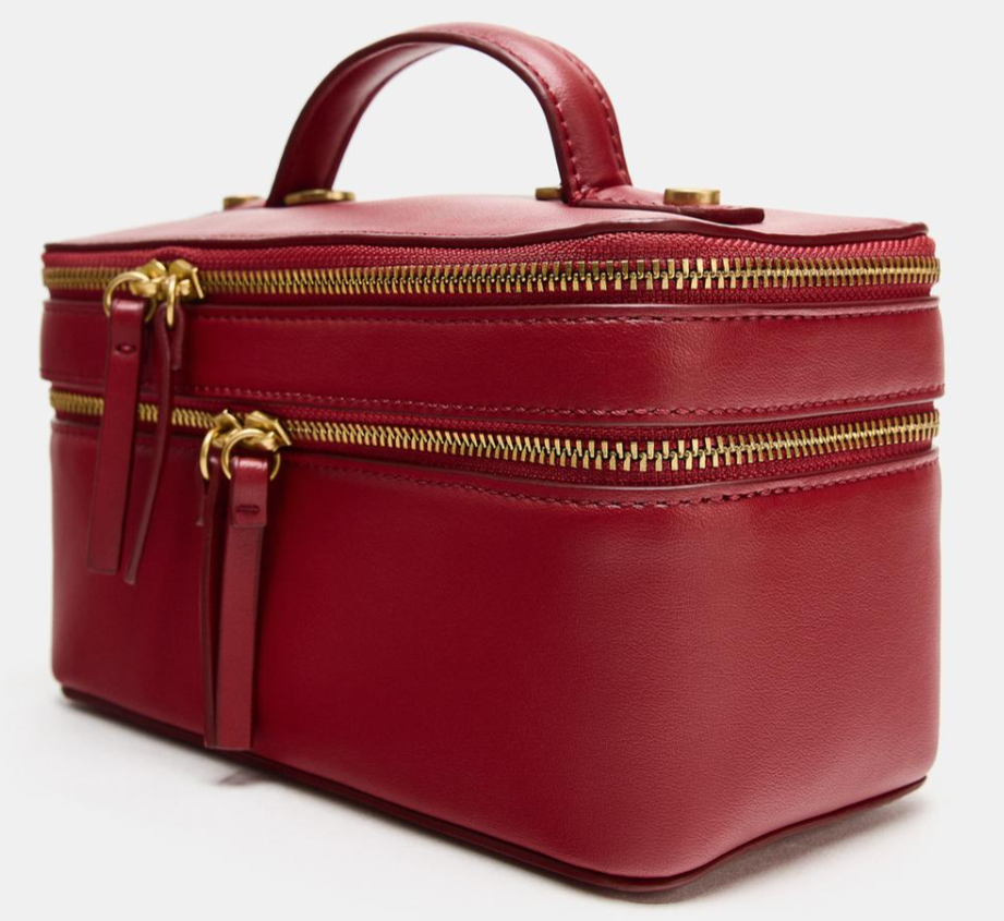 Vintage Red Makeup Bag